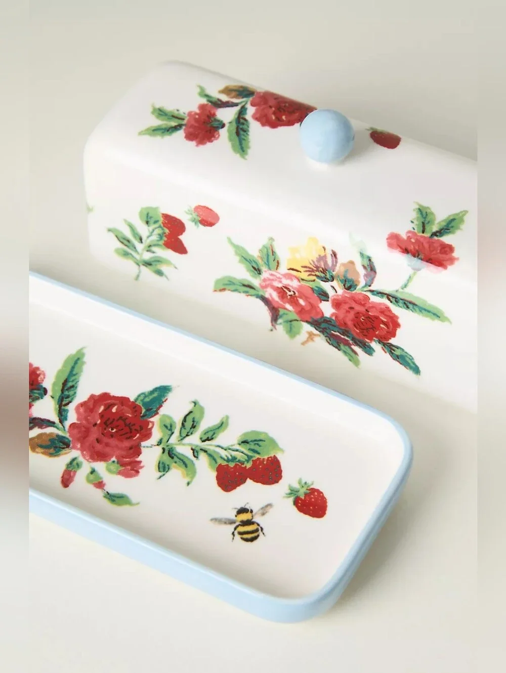Anthropologie Camille Stoneware Butter Dish
